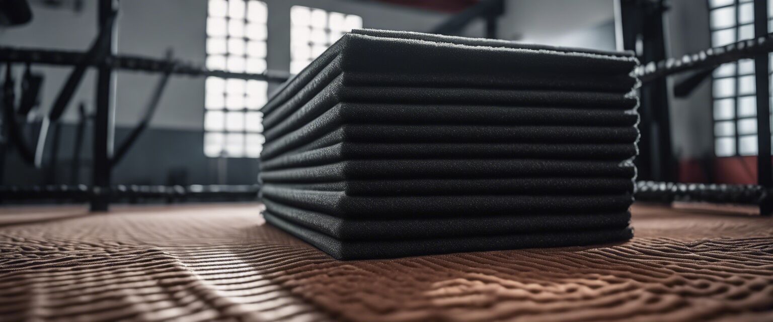 Foam mats used in MMA training