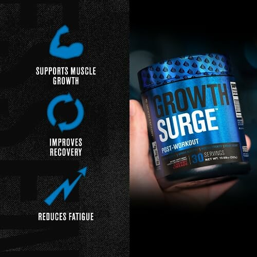 Growth Surge post-workout supplement for muscle growth and recovery