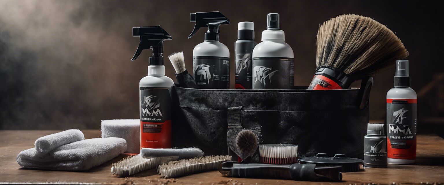 MMA gear cleaning supplies